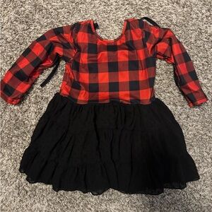 Red and Black Plaid Dress